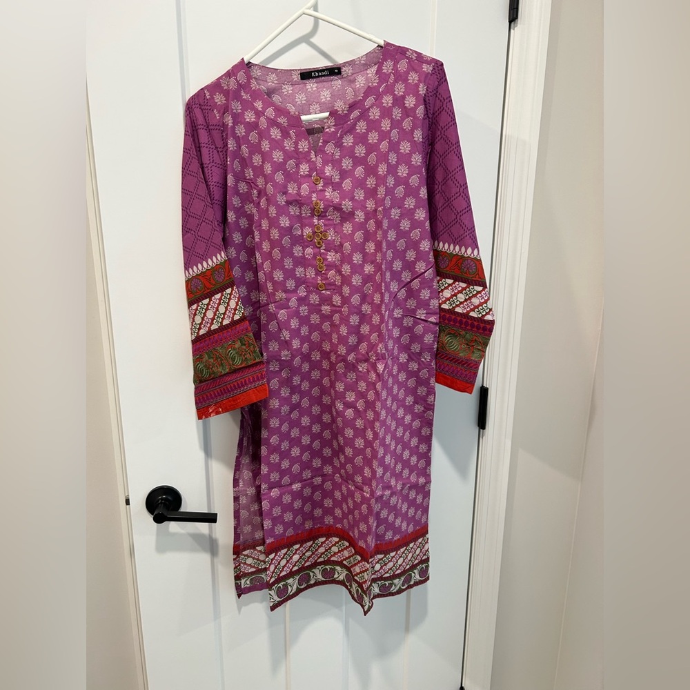 Purple and Red Patterned Tunic
